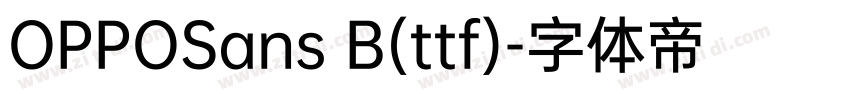OPPOSans B(ttf)字体转换